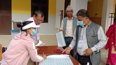 रामेछापमा स्थानीय तह निर्वाचन<br>राकाथुम स्थगित अरुमा निर्वाचन सम्पन्न