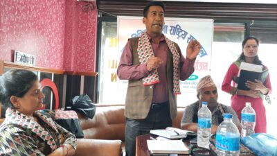 द्वन्द पिडित महिला राष्ट्रिय संजालकाे अभिमुखिकरण मन्थलीमा