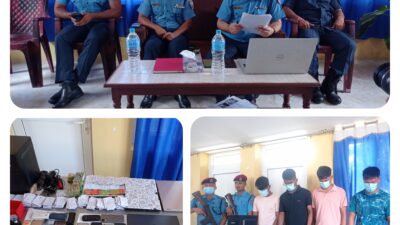 ३२४ थान एनसेल सिम सहित ,अनलाइनमा जुवा खेलाउने र नक्कली छाप प्रयोग कर्ता पक्राउ